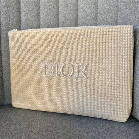 dior rattan makeup bag